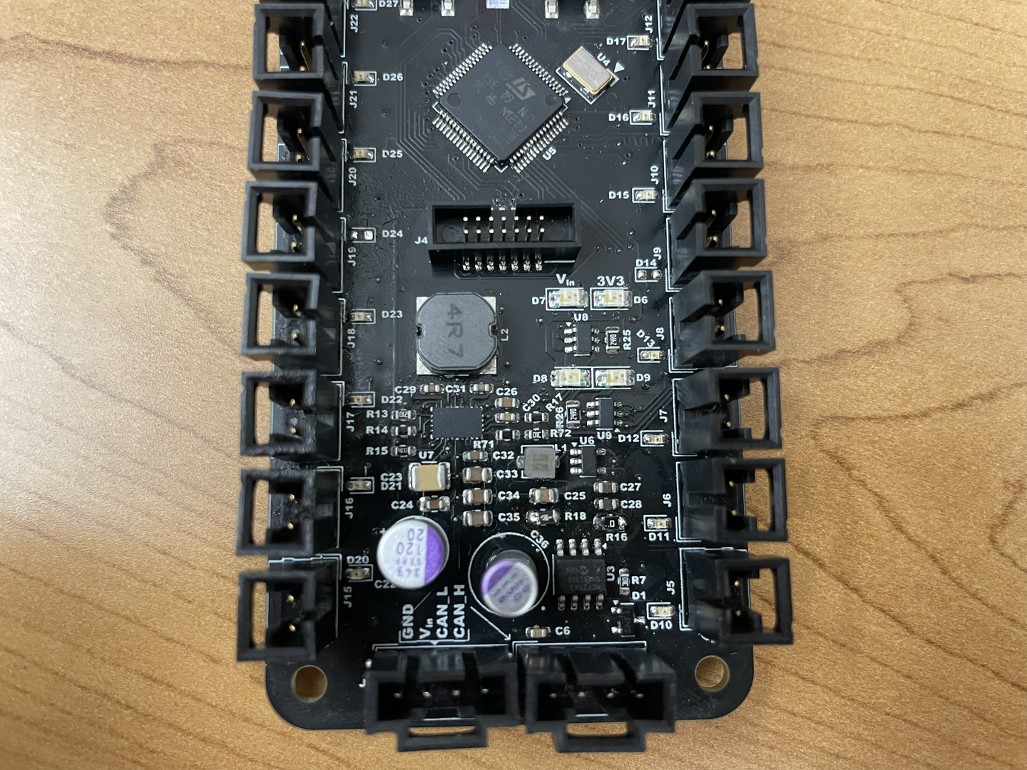 Another view of the power supply module showing the compact design and robust connectors for reliable operation.