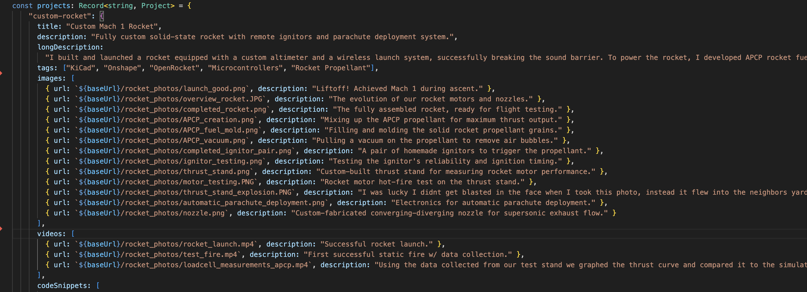 Screenshot of the organized codebase, showing the Next.js project structure.
