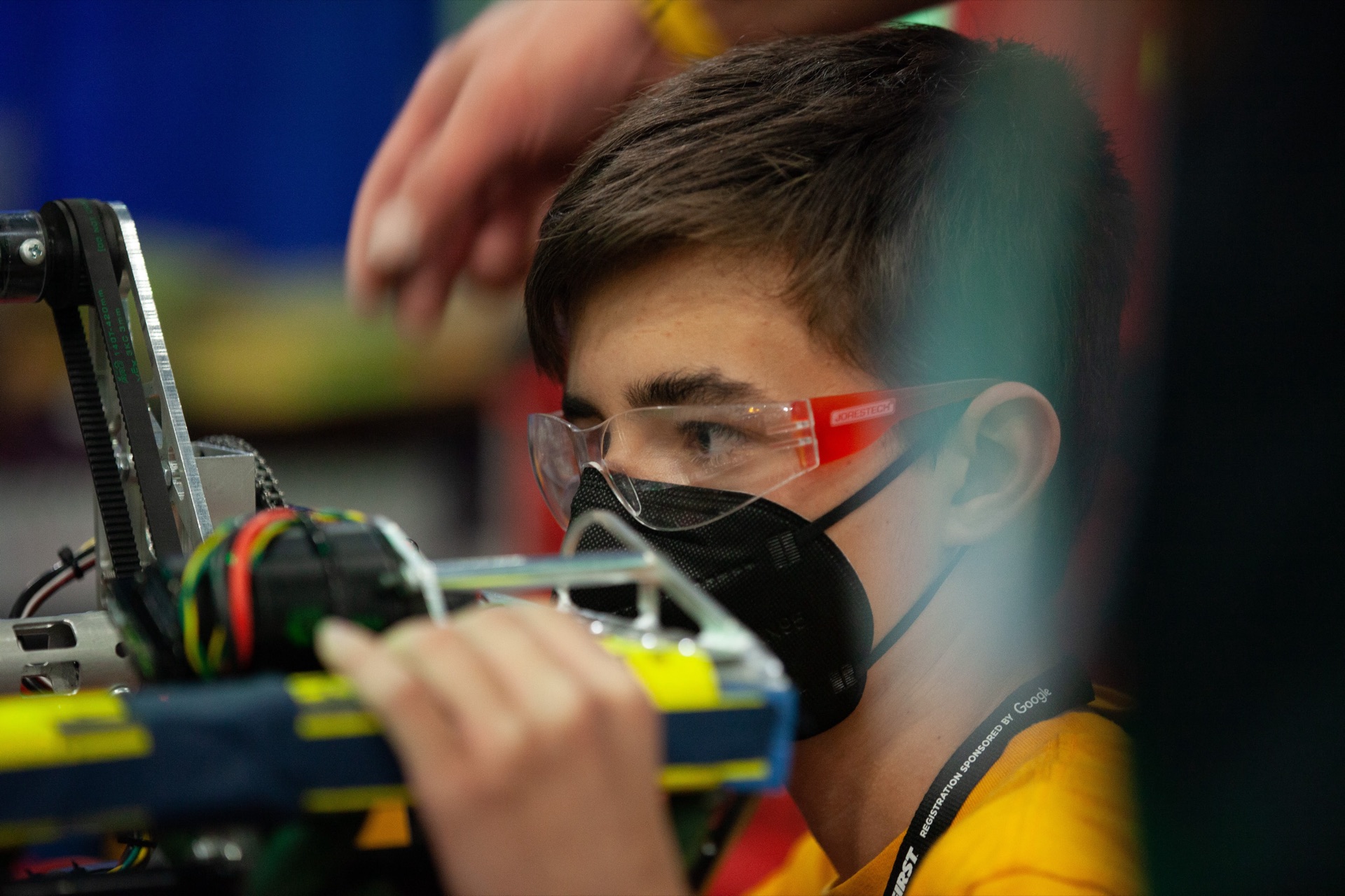 Zeroing the intake potentiometer at competition. Get this wrong and the intake is wrong everywhere.