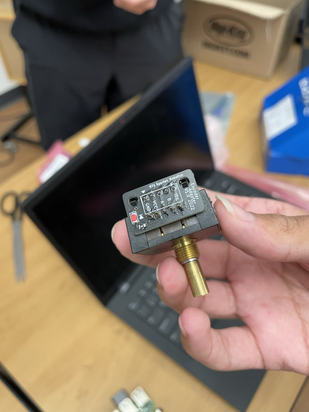 Optical encoder adapter for precision motor feedback.