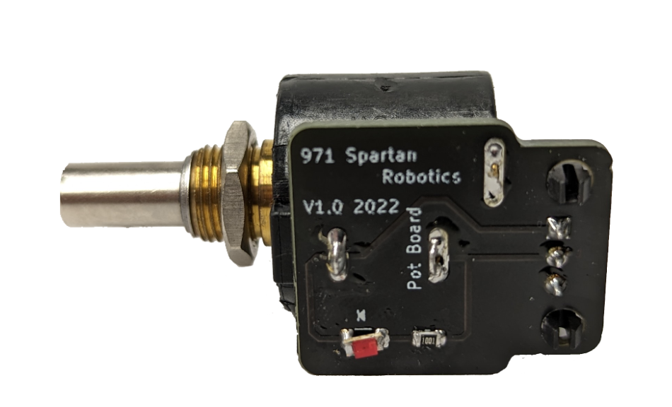Potentiometer breakout board for analog feedback.