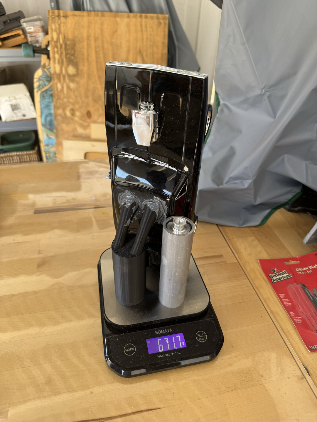 Showing the rocket and the motor for a side-by-side comparison